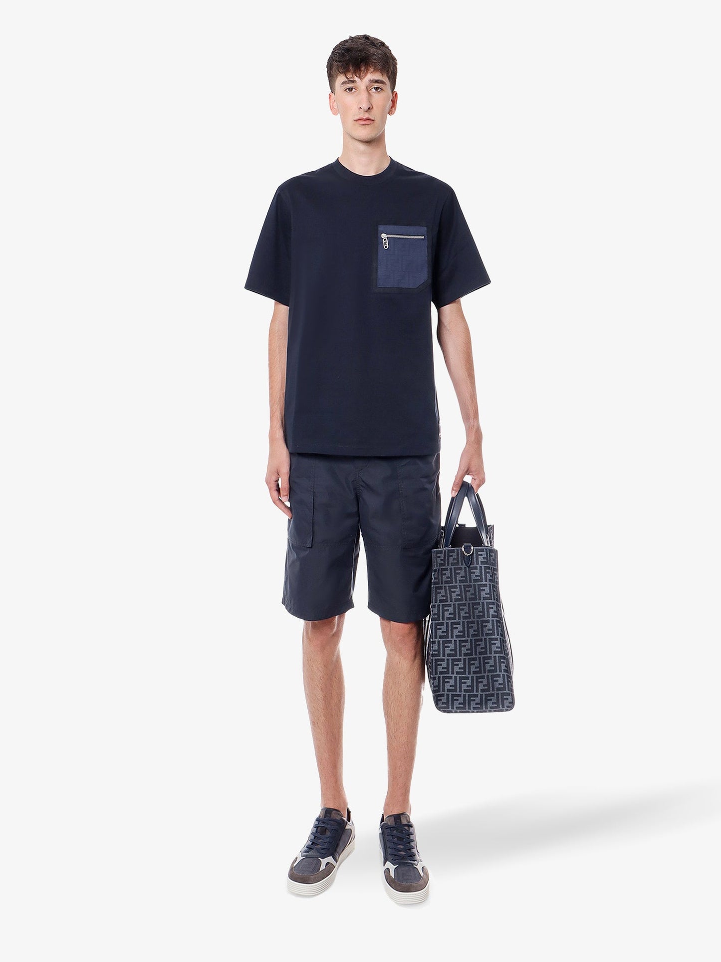 Fendi Men Fendi Blue Bermuda Shorts