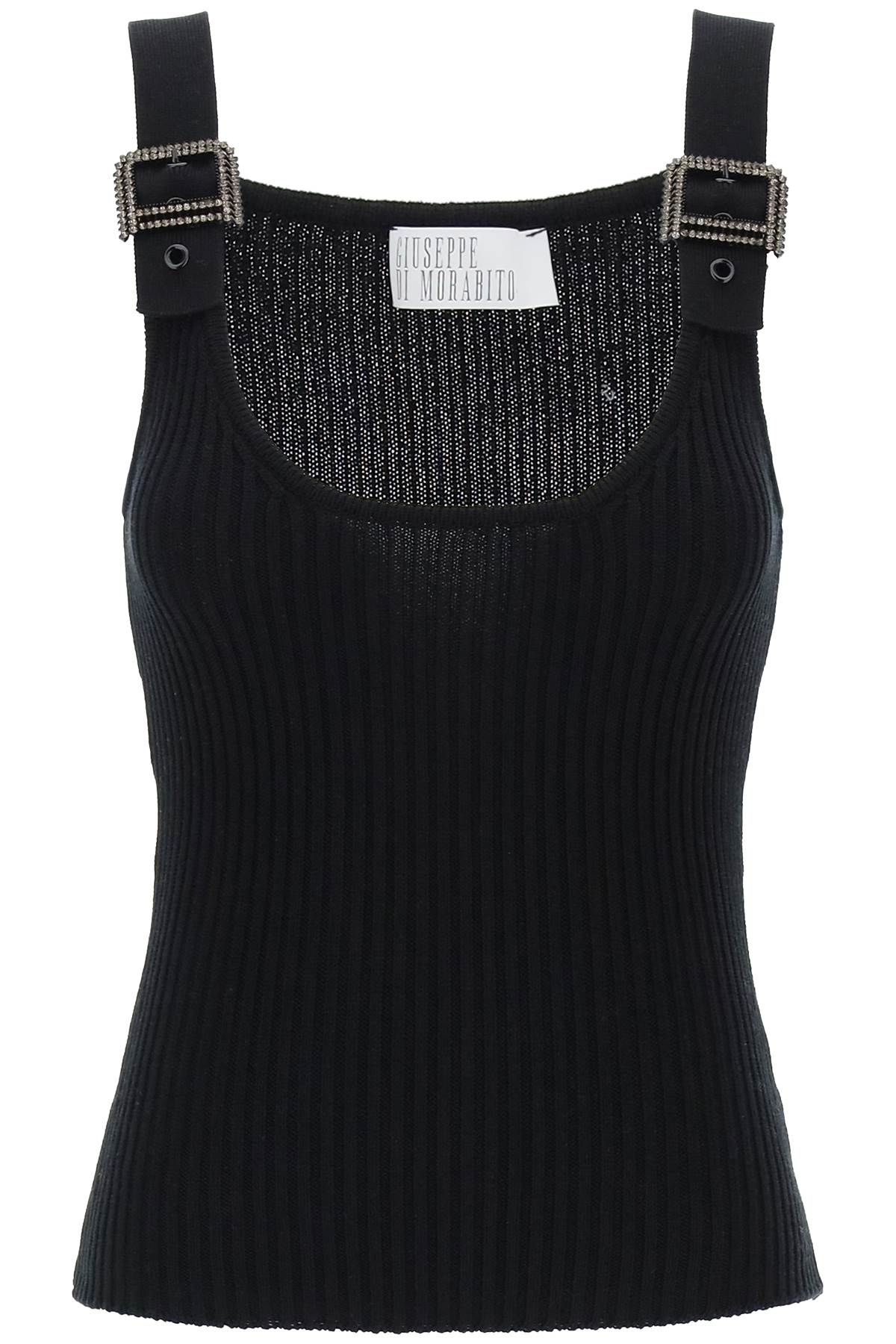 Giuseppe Di Morabito "Knit Top With Rhinestone Buck Women