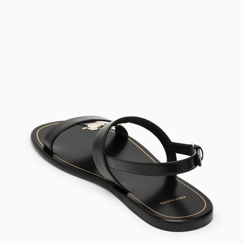 Ferragamo Black Capri Sandals Women