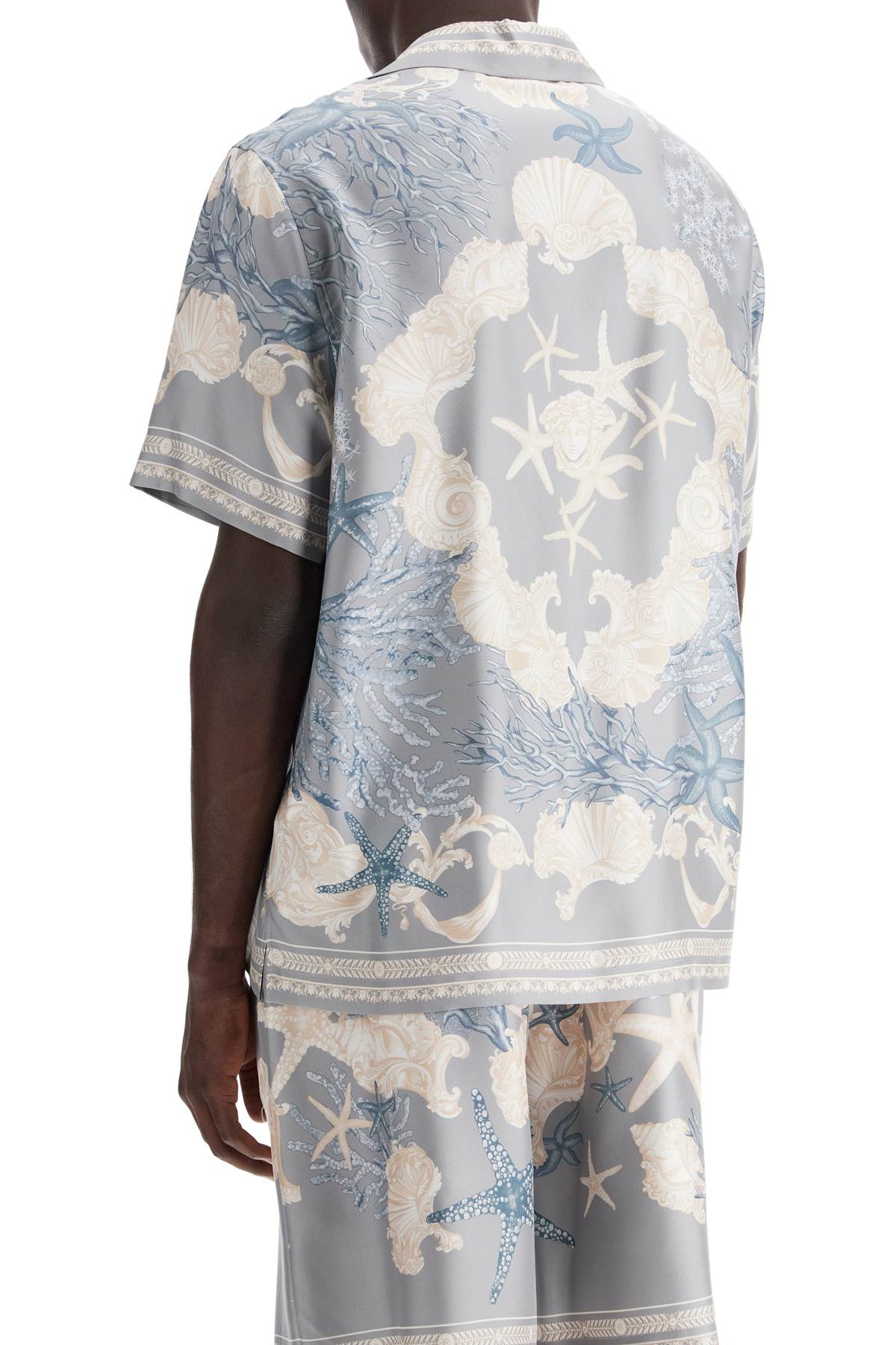 Versace Baroque Printed Silk Bowling Shirt Set For The Men