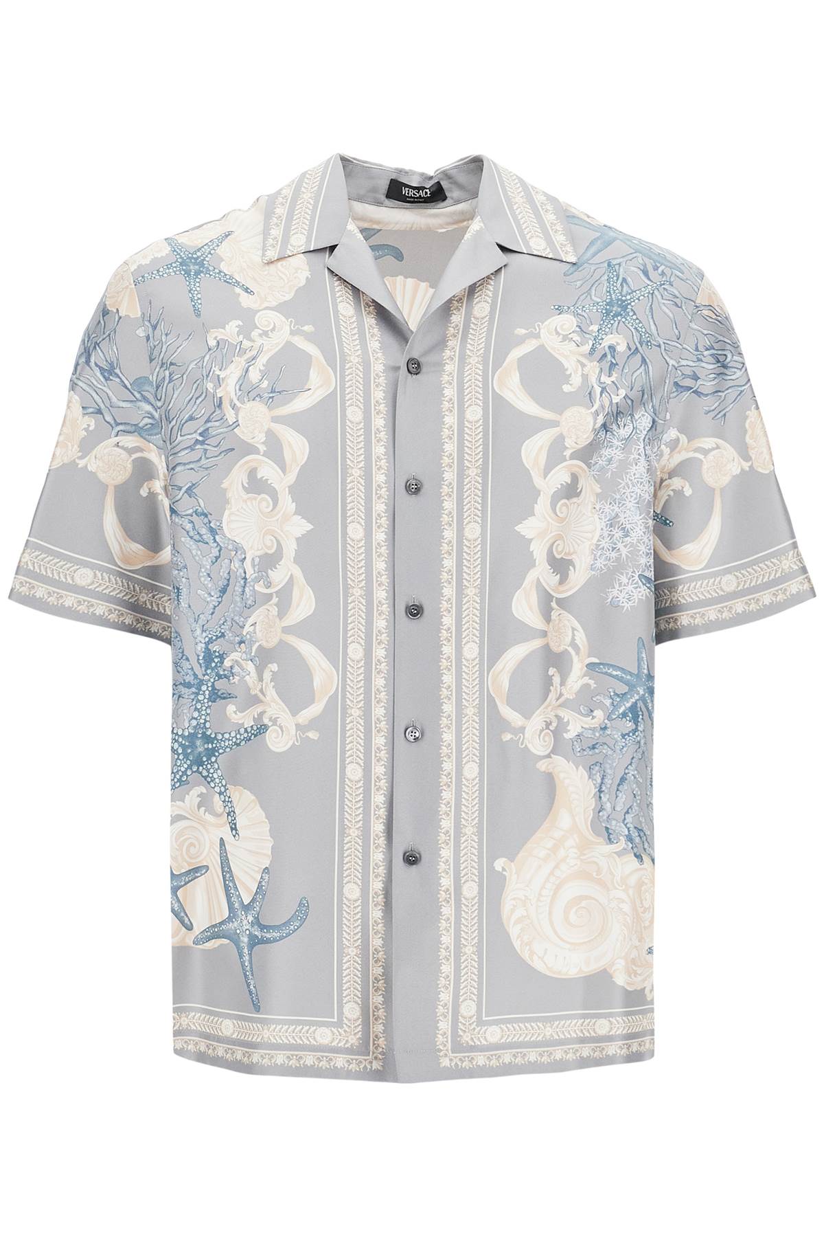 Versace Baroque Printed Silk Bowling Shirt Set For The Men