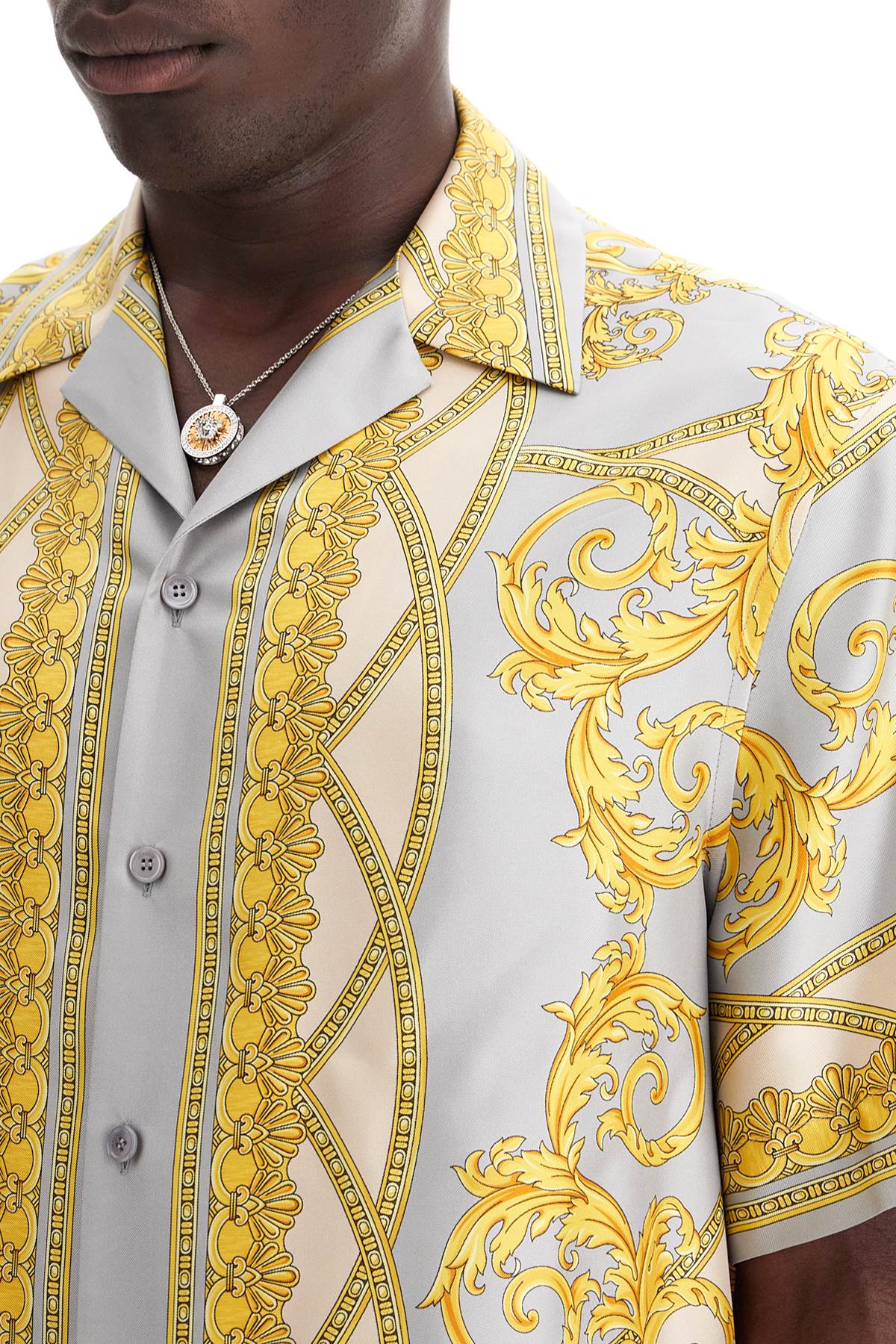 Versace 'Printed Silk Bowling Shirt From The Gods' Collection Men