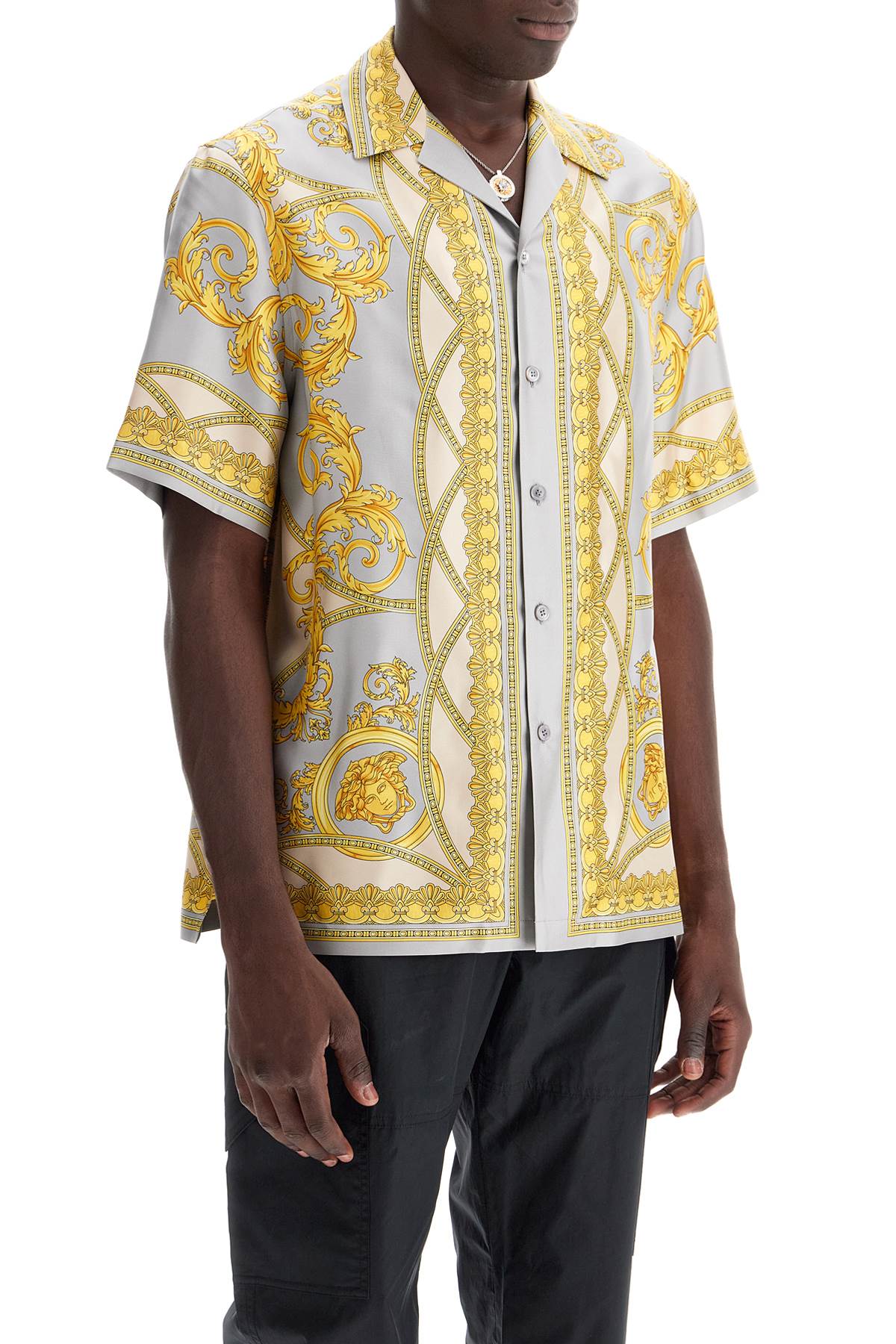 Versace 'Printed Silk Bowling Shirt From The Gods' Collection Men