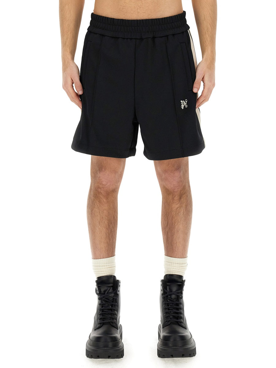 Palm Angels Men Monogram Bermuda Shorts