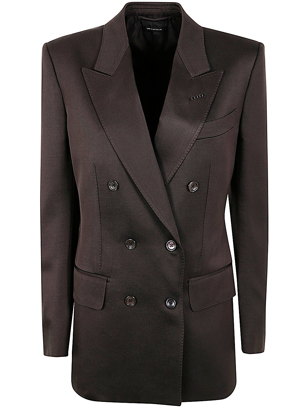 Tom Ford Women Silk And Wool Twill Double Breasted Jacket