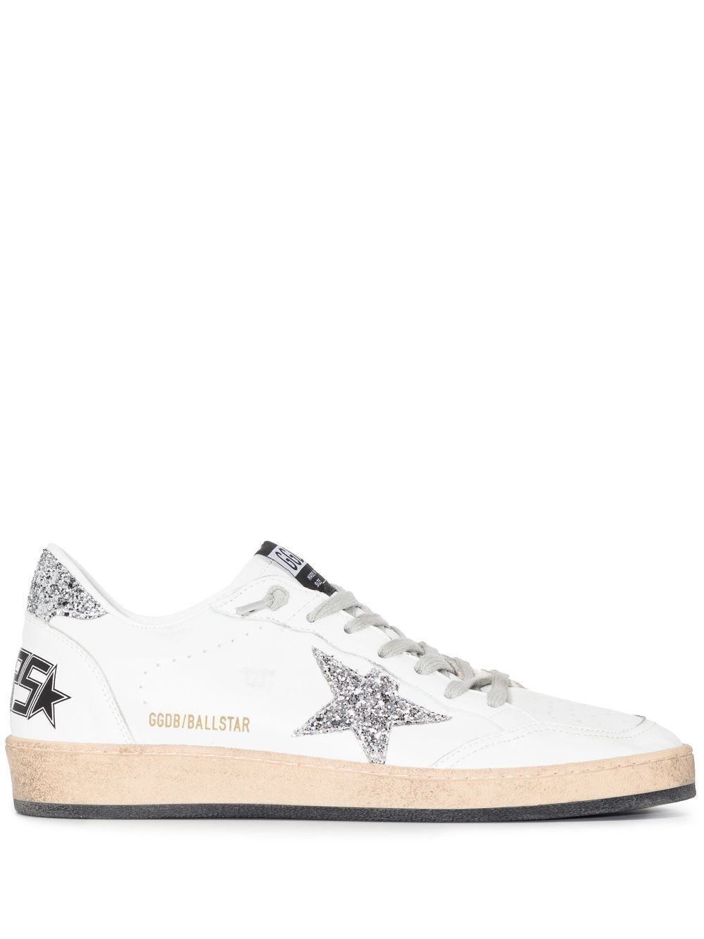 Golden Goose Women Ballstar Nappa Upper And Spur Glitter Star And Heel