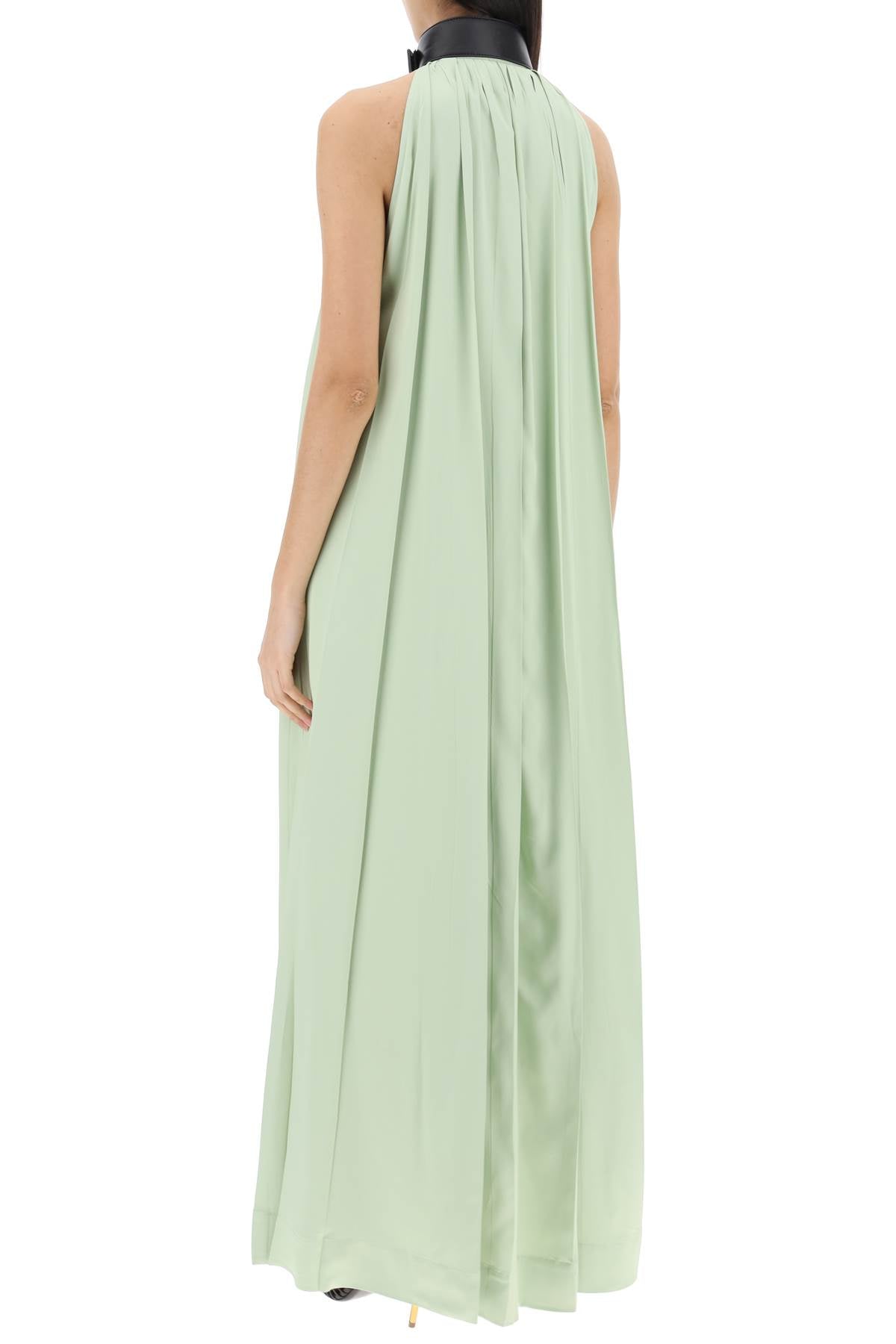 Ferragamo Maxi Dress With Leather Buckle Detail Women