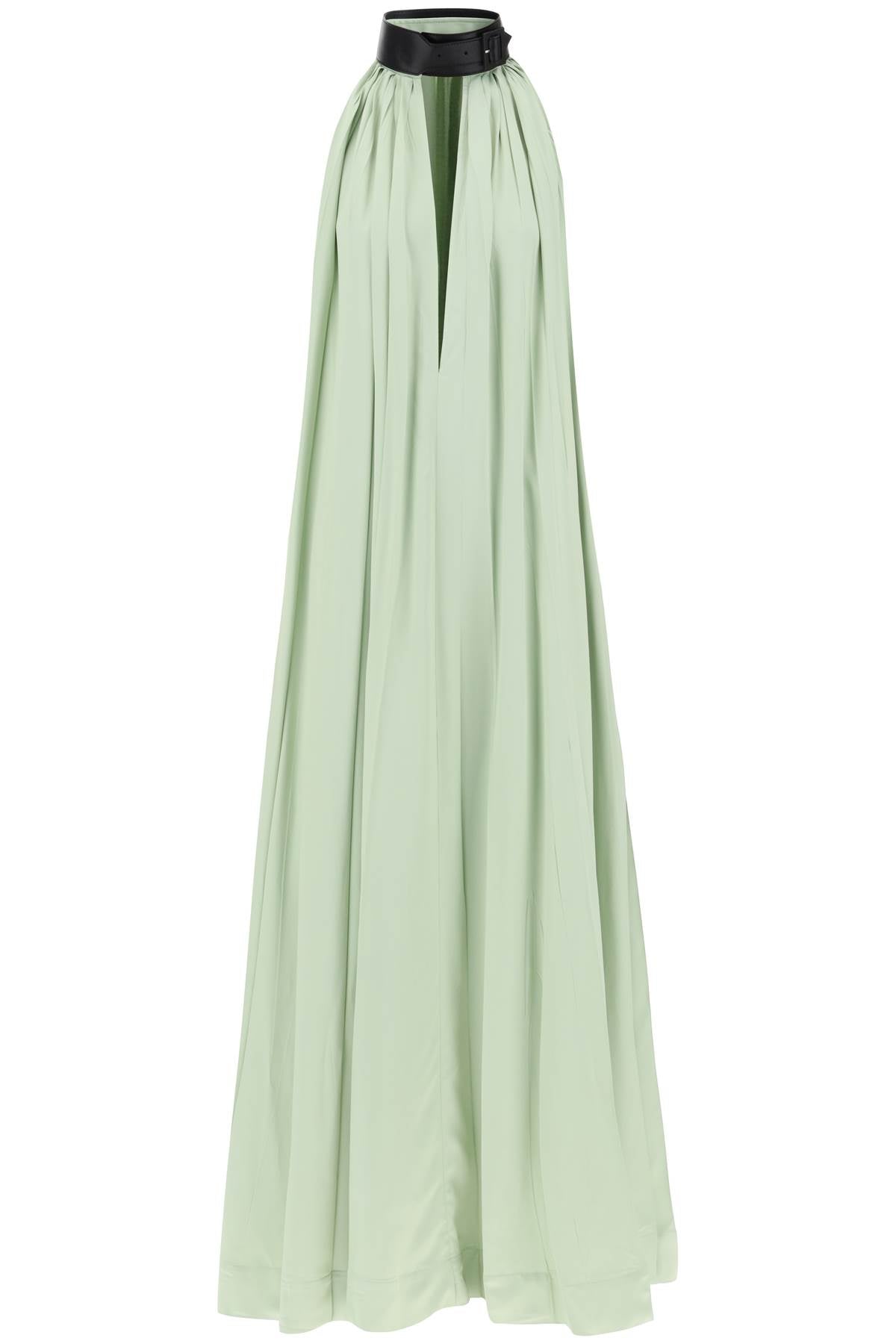 Ferragamo Maxi Dress With Leather Buckle Detail Women