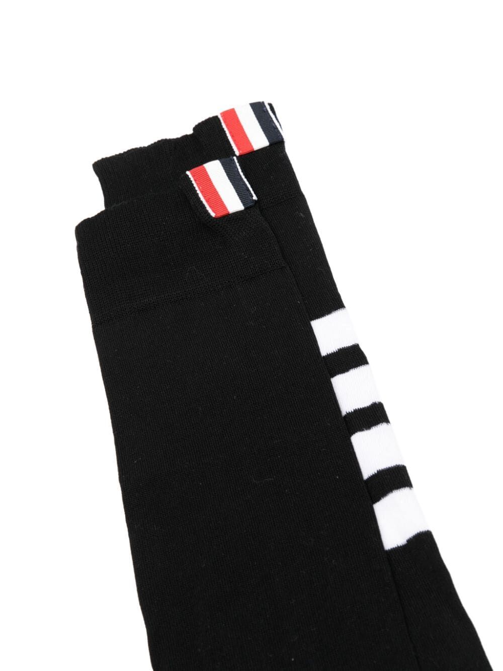 Thom Browne Women Over The Calf Socks W/ 4 Bar In Lightweight Cotton