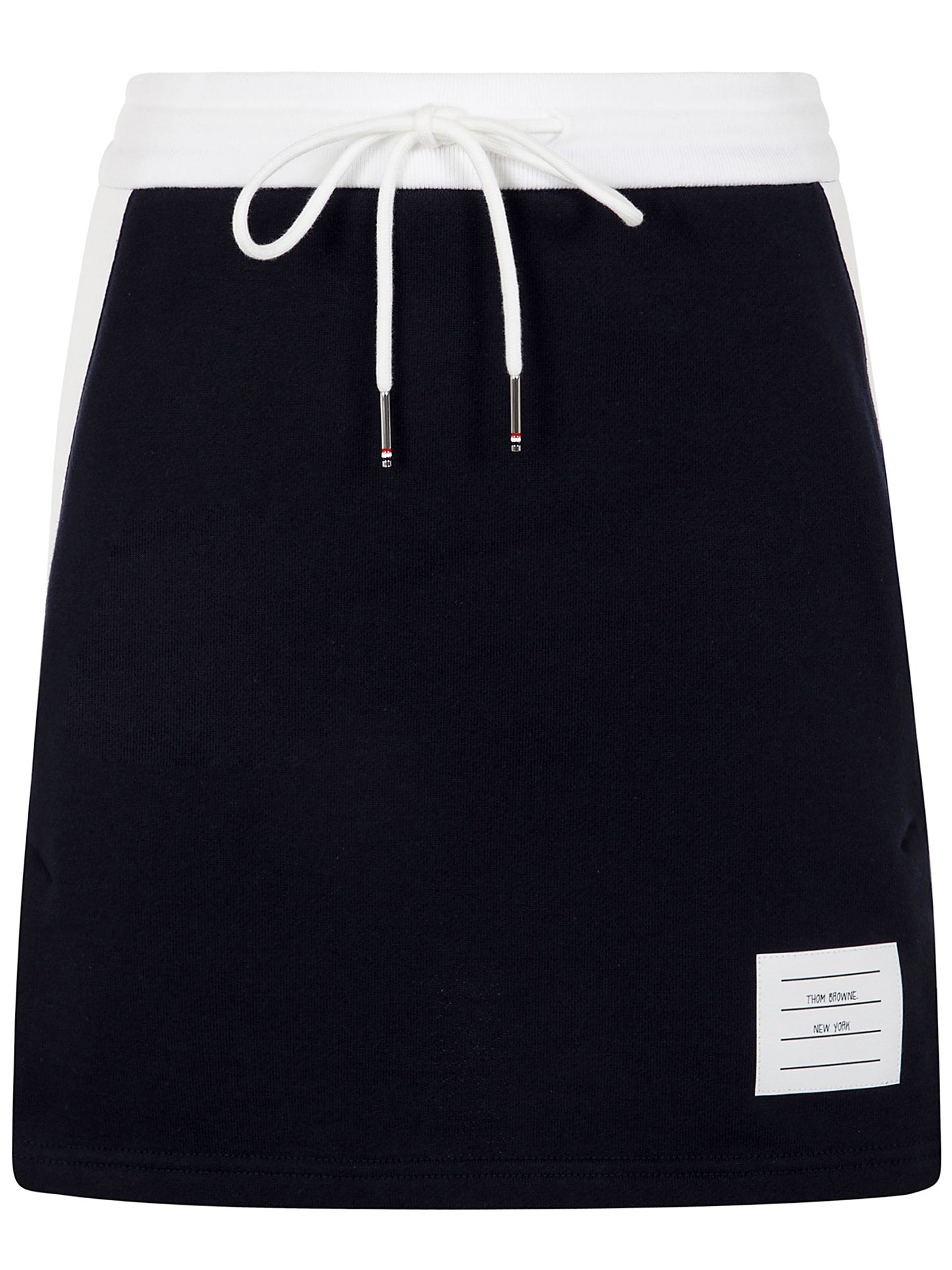 Thom Browne Women Mini Skirt W/ Engineered 4 Bar In Blocked Classic Solid Classic Loopback Jersey