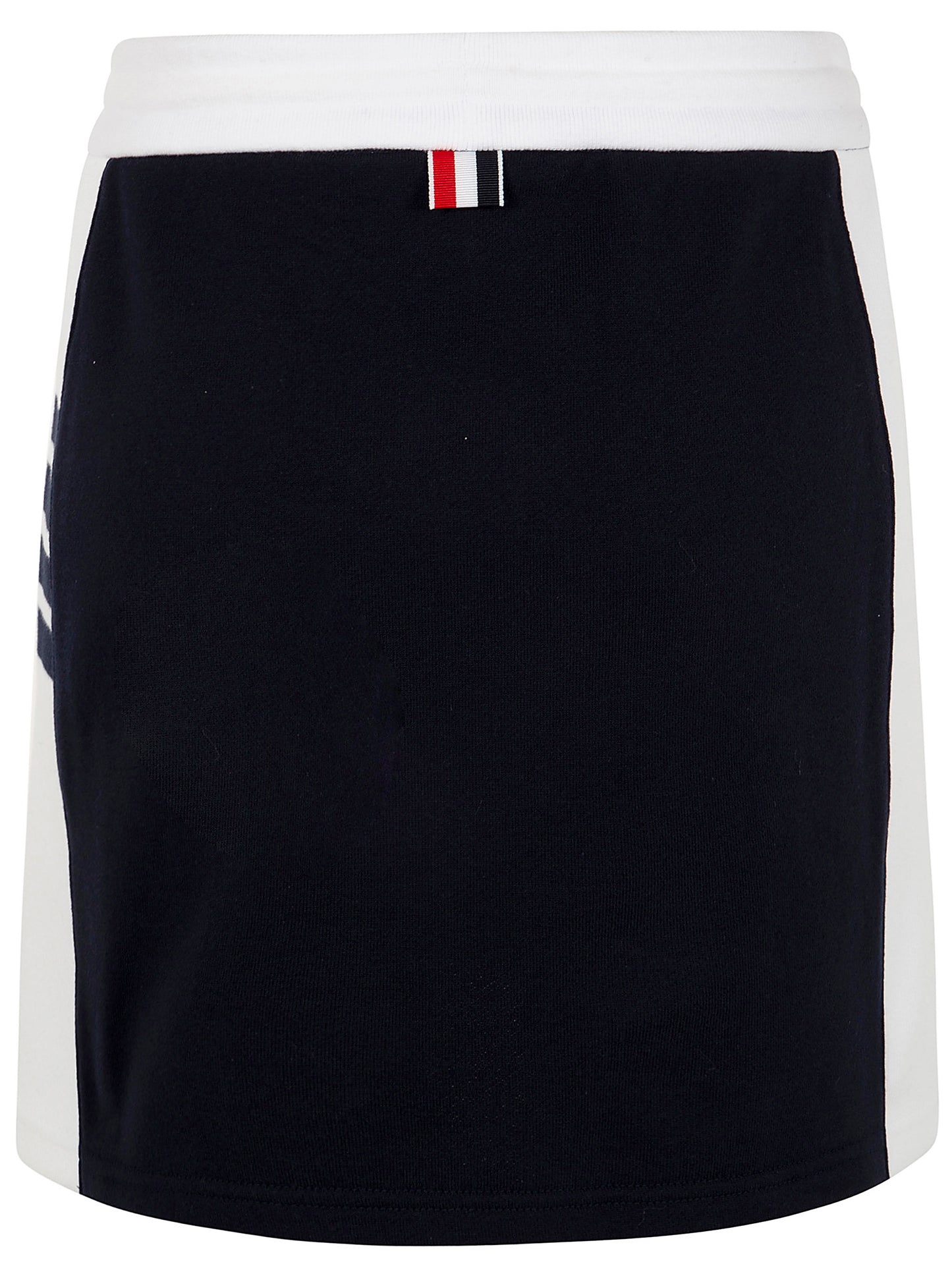 Thom Browne Women Mini Skirt W/ Engineered 4 Bar In Blocked Classic Solid Classic Loopback Jersey