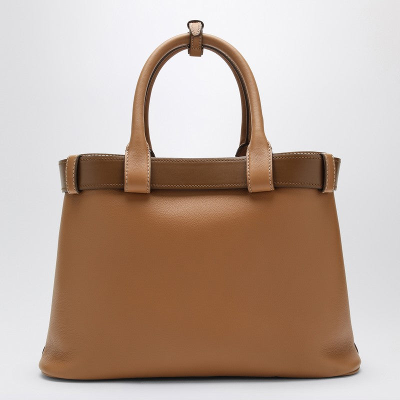 Prada Caramel-Coloured Leather Medium Buckle Bag With Belt Women