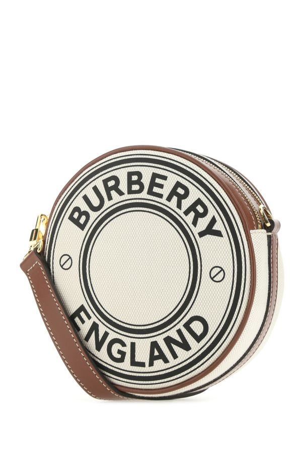 Burberry Woman Two-Tone Canvas And Leather Louise Crossbody Bag
