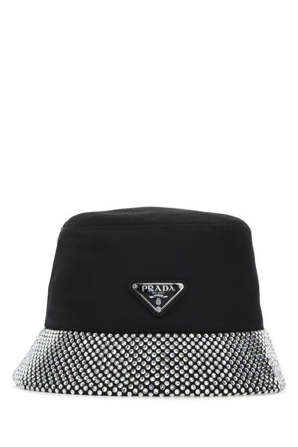 Prada Women Black Re-Nylon Hat