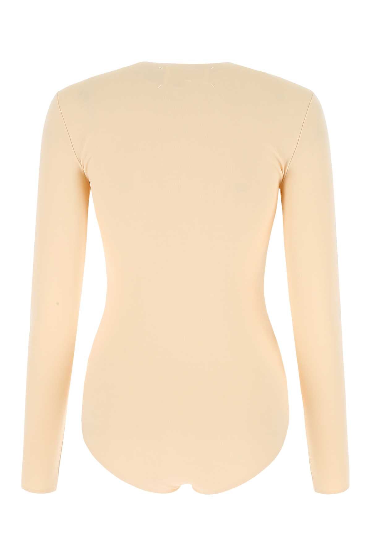 Maison Margiela Women Skin Pink Stretch Viscose Bodysuit