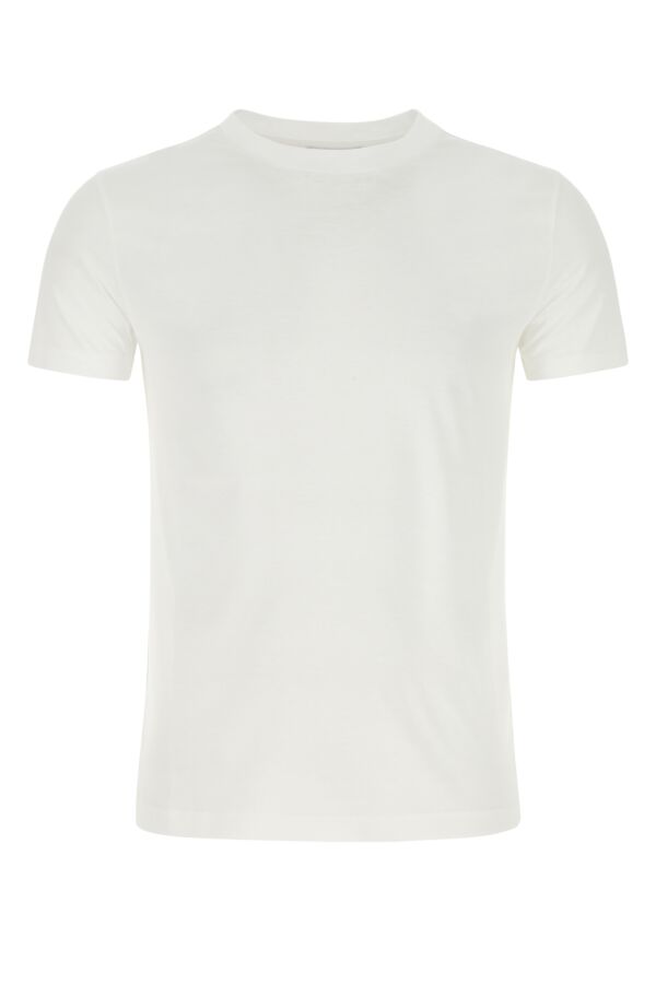 Prada Men White Cotton T-Shirt Set