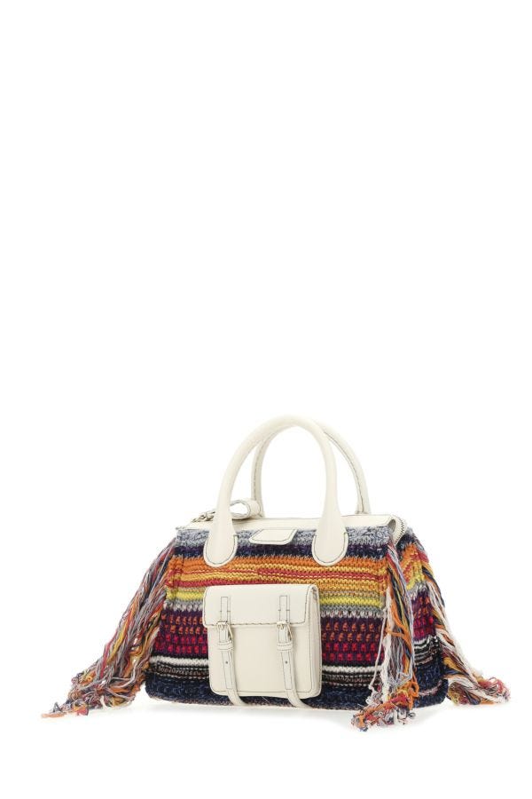 Chloe Woman Multicolor Leather And Cashmere Medium Edith Handbag