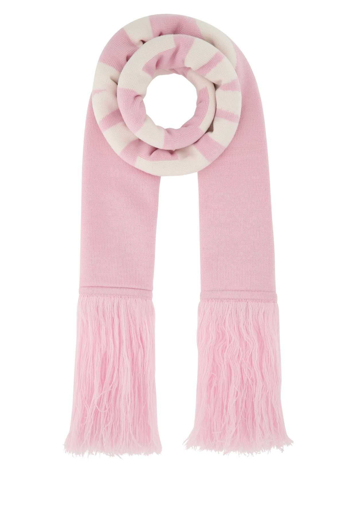 Vetements Unisex Pink Wool Scarf