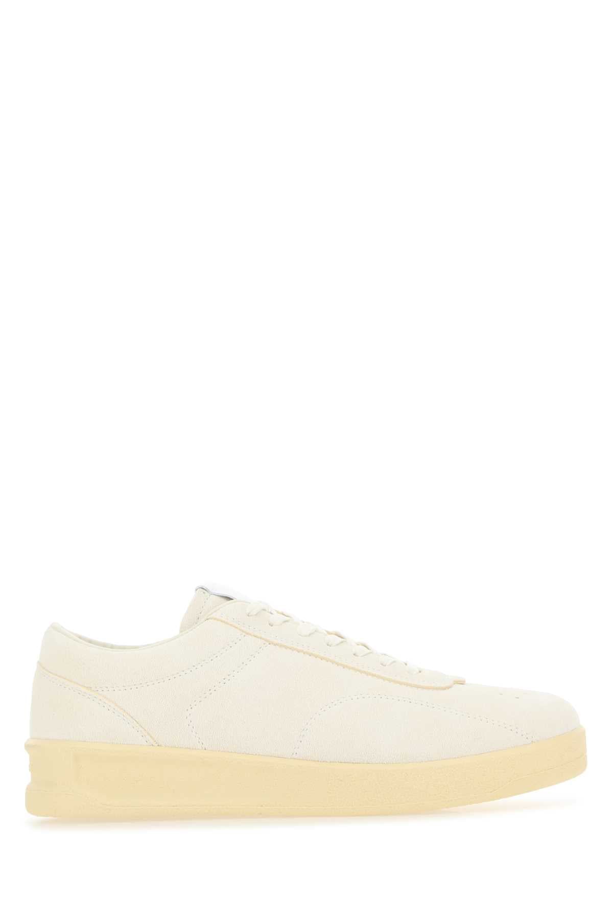 Jil Sander Men Ivory Suede Sneakers