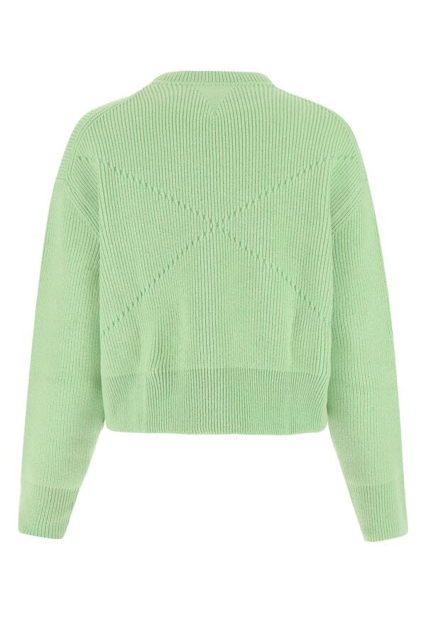 Bottega Veneta Women Pastel Green Stretch Cashmere Blend Sweater