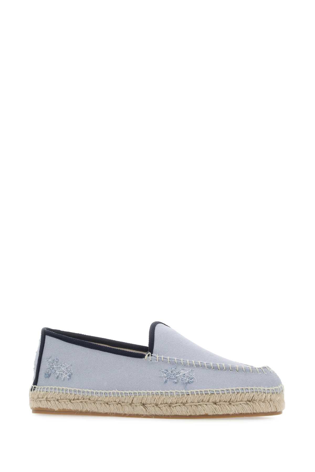 Maison Margiela Men Powder Blue Canvas Espadrilles