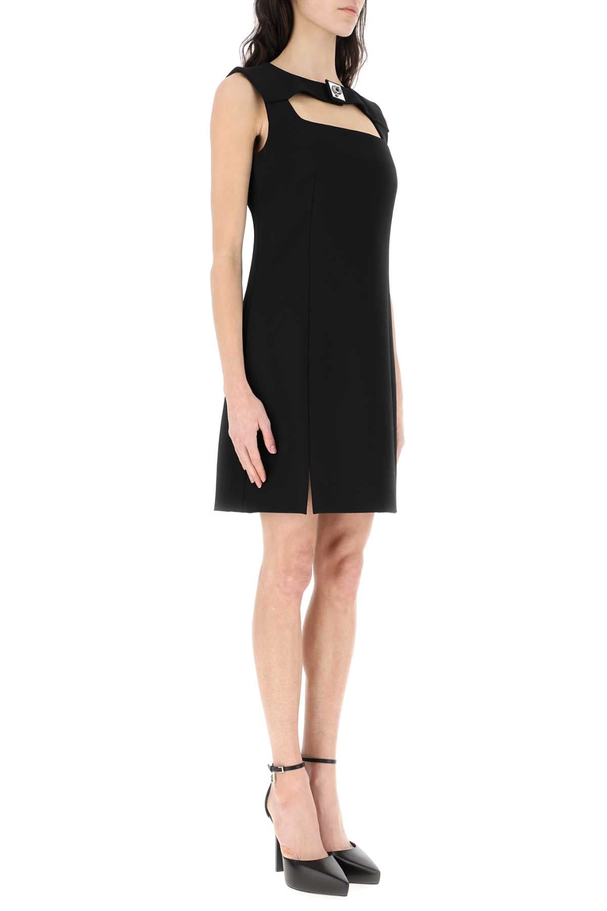 Givenchy Women Black Stretch Viscose Blend Mini Dress