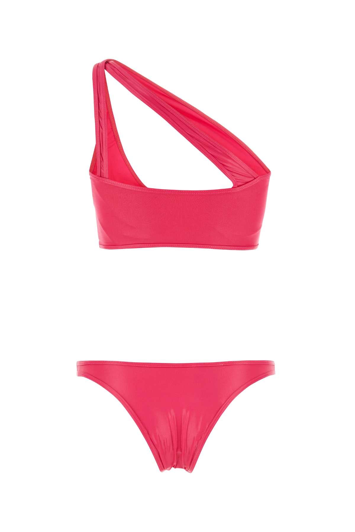 The Attico Women Fuchsia Stretch Nylon Bikini