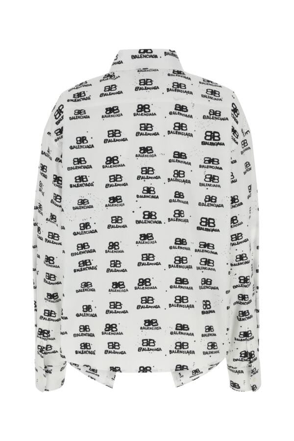 Balenciaga Women Printed Poplin Shirt