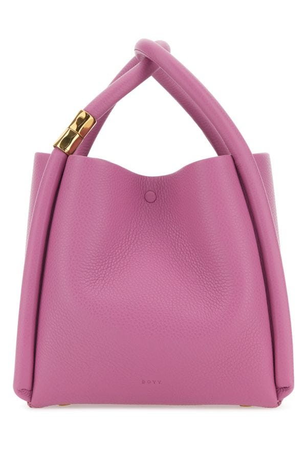 Boyy Woman Dark Pink Leather Lotus 20 Handbag