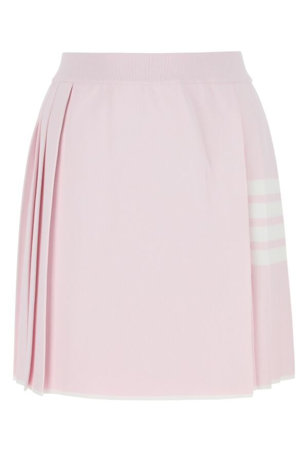 Thom Browne Women Pastel Pink Viscose Blend Mini Skirt