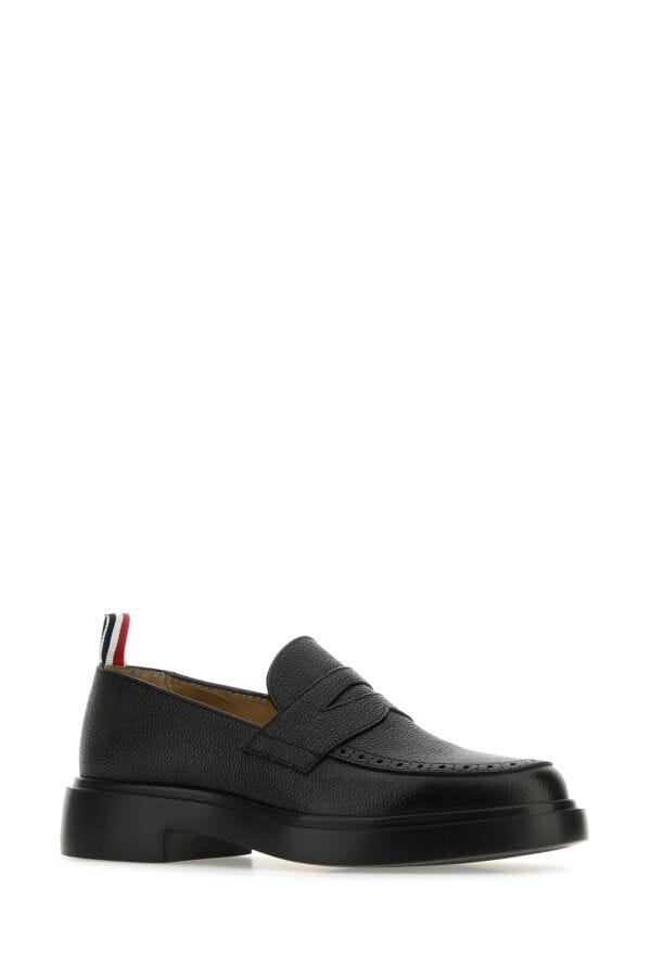 Thom Browne Women Black Leather Penny Loafers