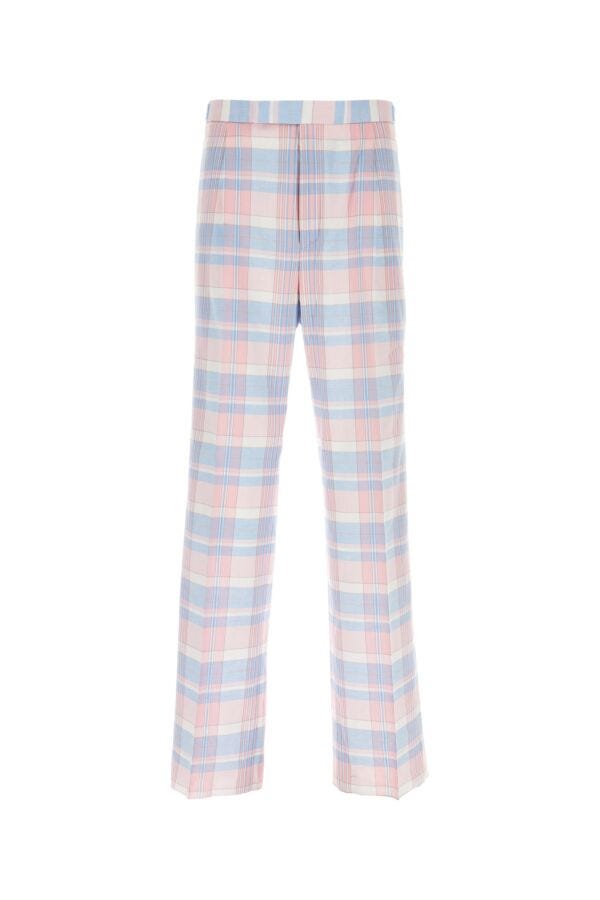 Thom Browne Men Embroidered Cotton Pant