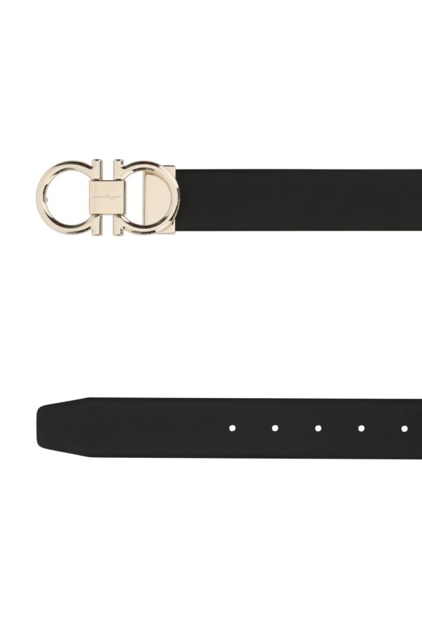 Salvatore Ferragamo Men Black Leather Belt