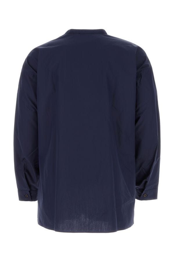 Prada Man Navy Blue Poplin Oversize Shirt