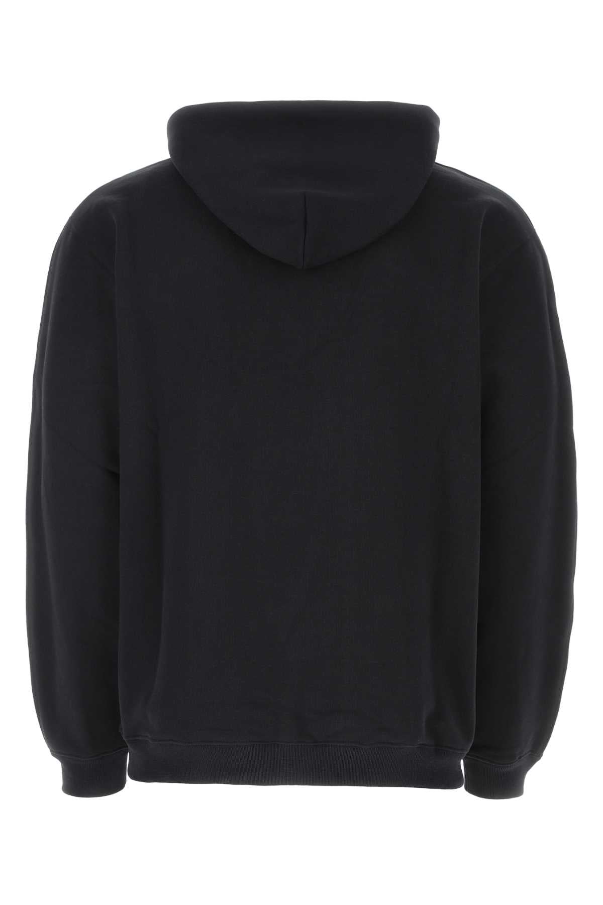 Vtmnts Men Black Cotton Blend Oversize Sweatshirt