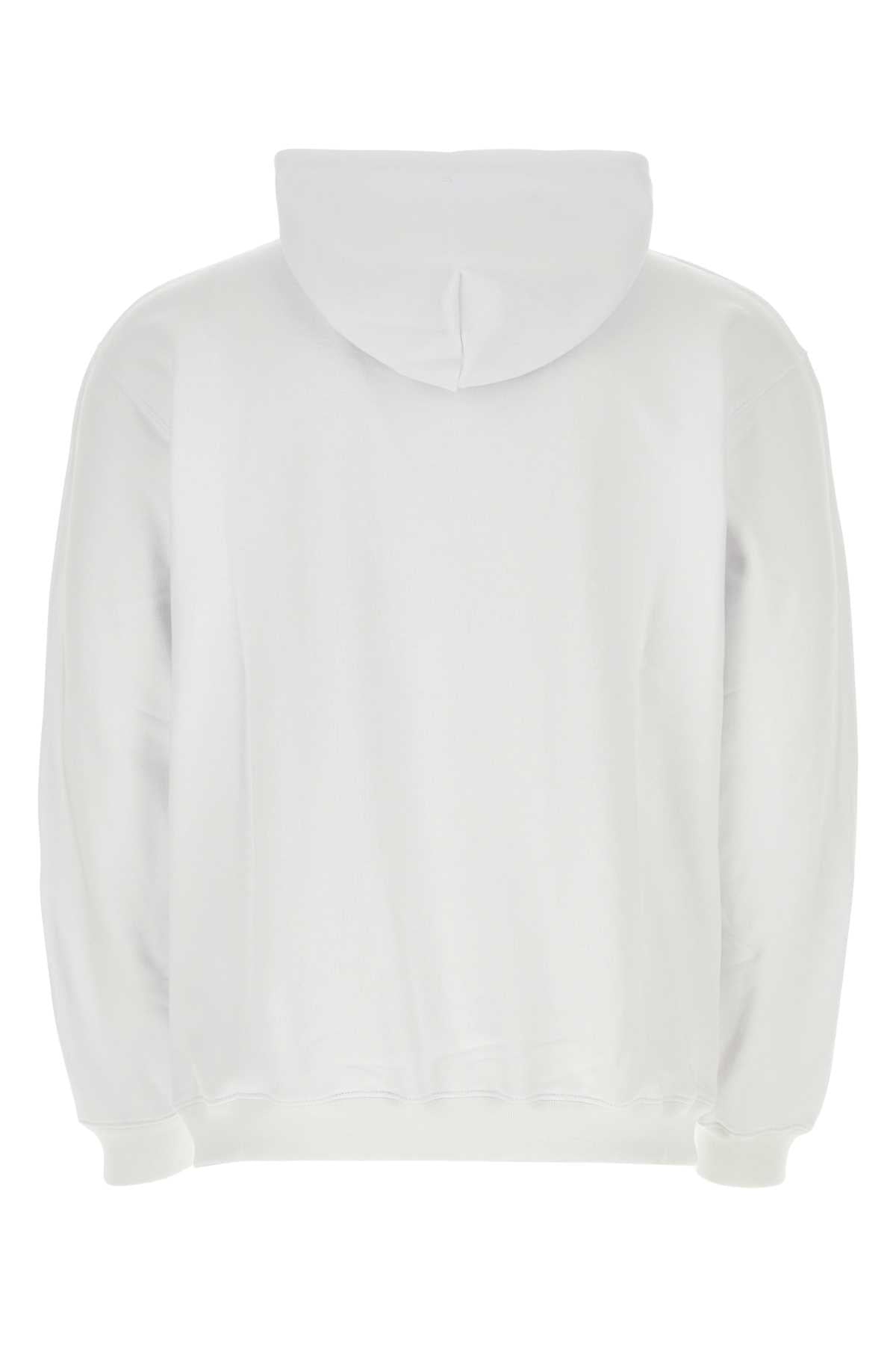 Vtmnts Men White Cotton Blend Oversize Sweatshirt