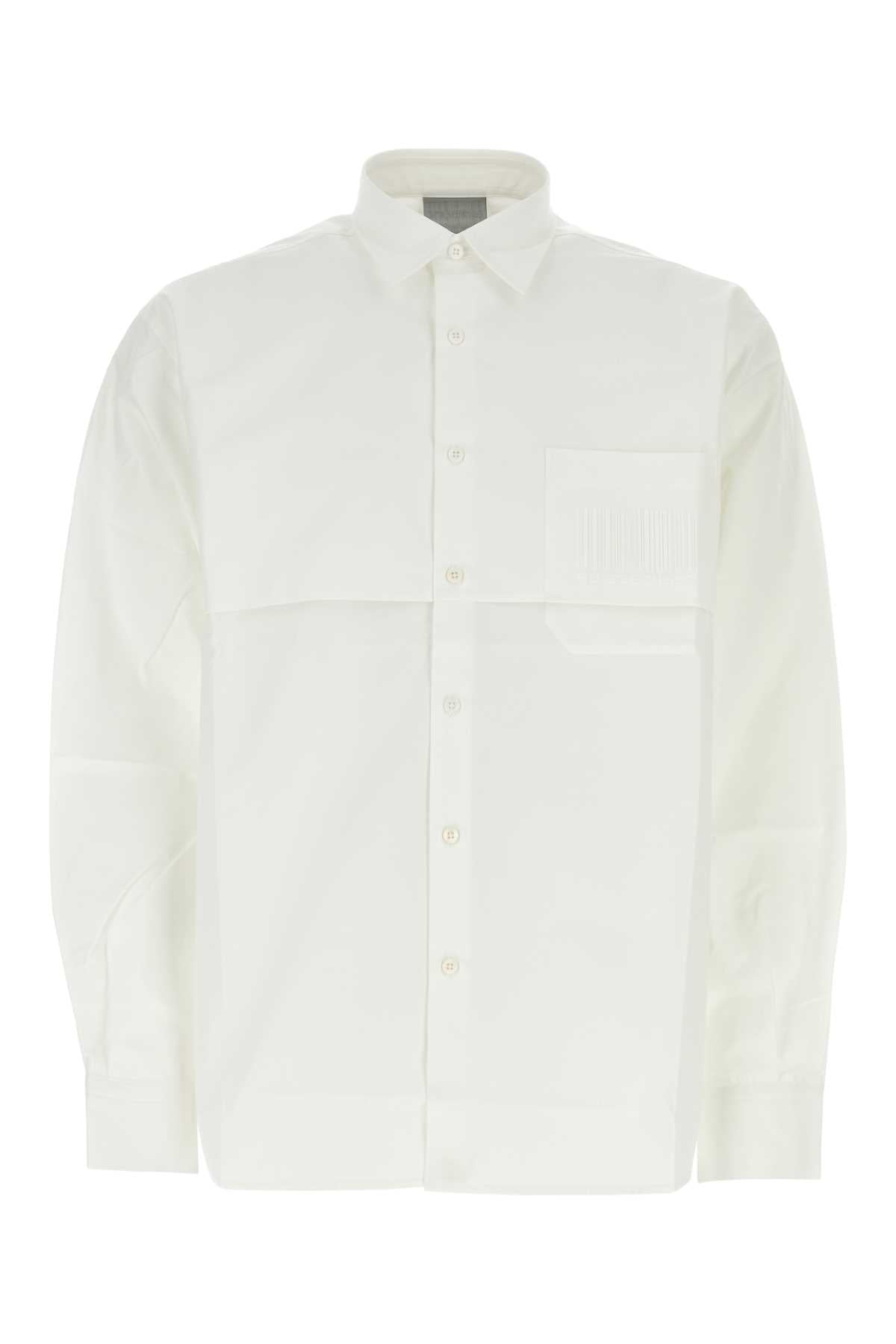 Vtmnts Men White Cotton Oversize Shirt