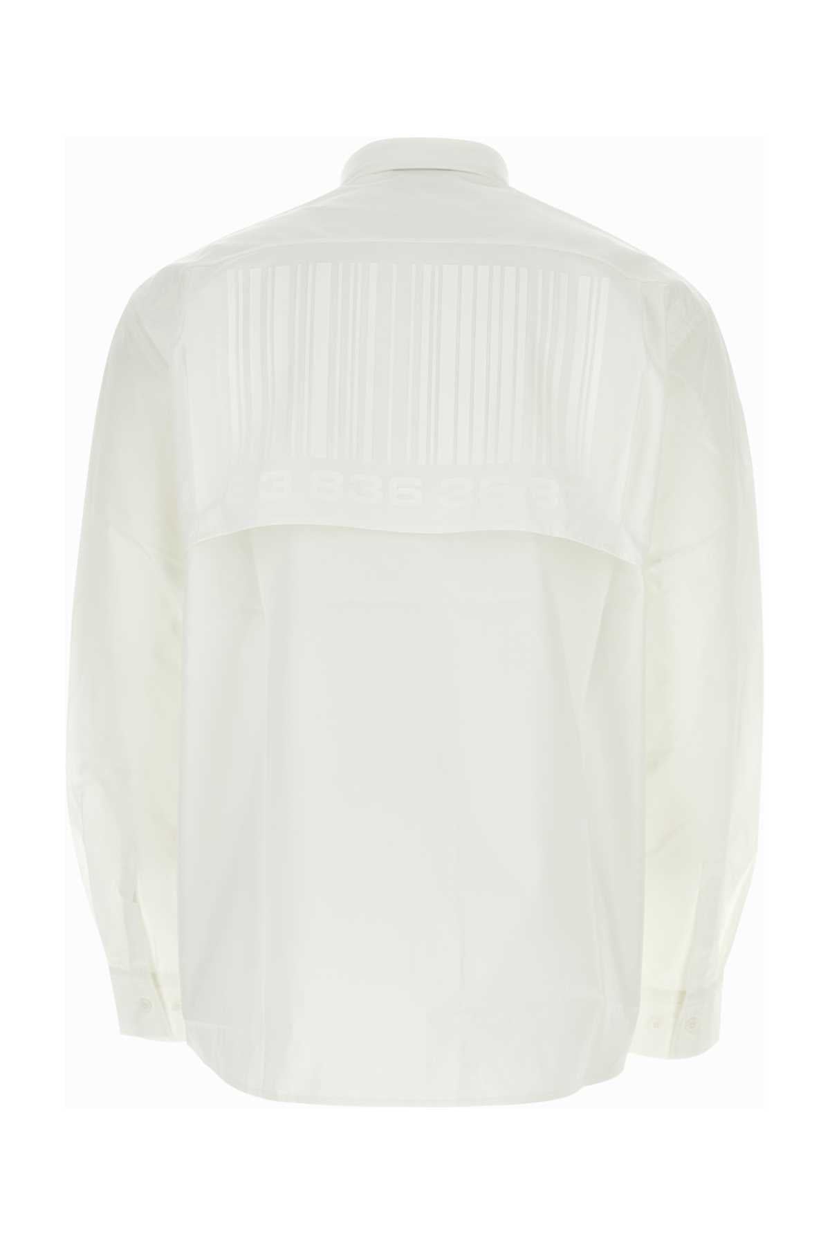 Vtmnts Men White Cotton Oversize Shirt