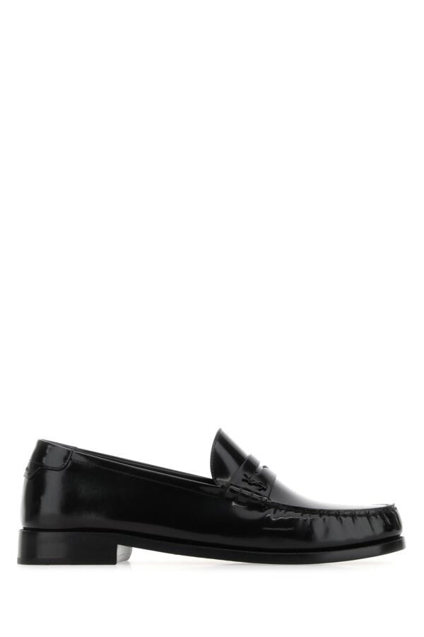 Saint Laurent Men Black Leather Magnum Loafers