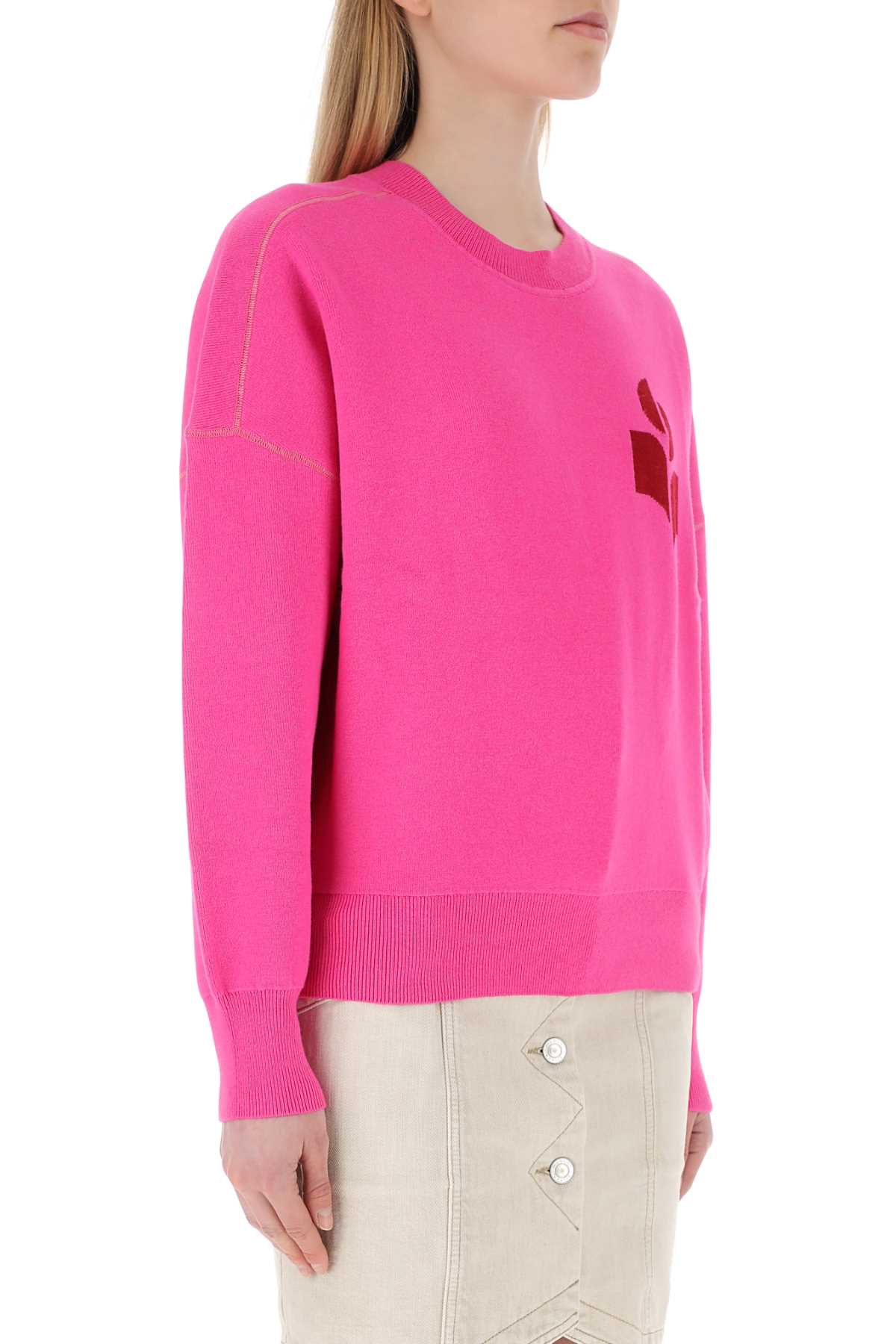 Isabel Marant Etoile Women Fuchsia Stretch Cotton Blend Altee Sweater