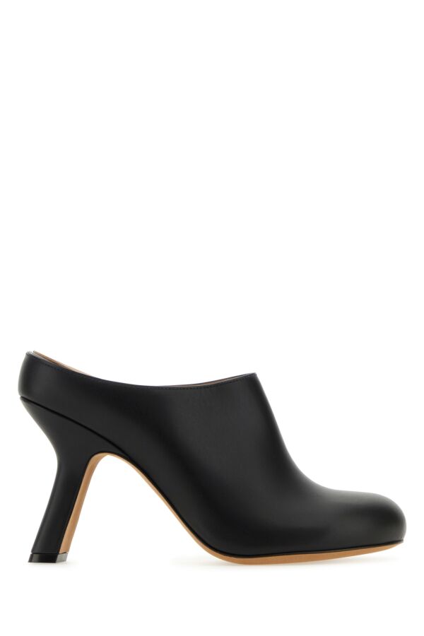 Loewe Women Black Leather Terra Mules