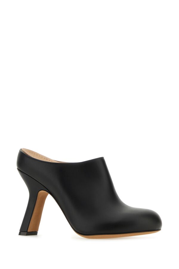 Loewe Women Black Leather Terra Mules