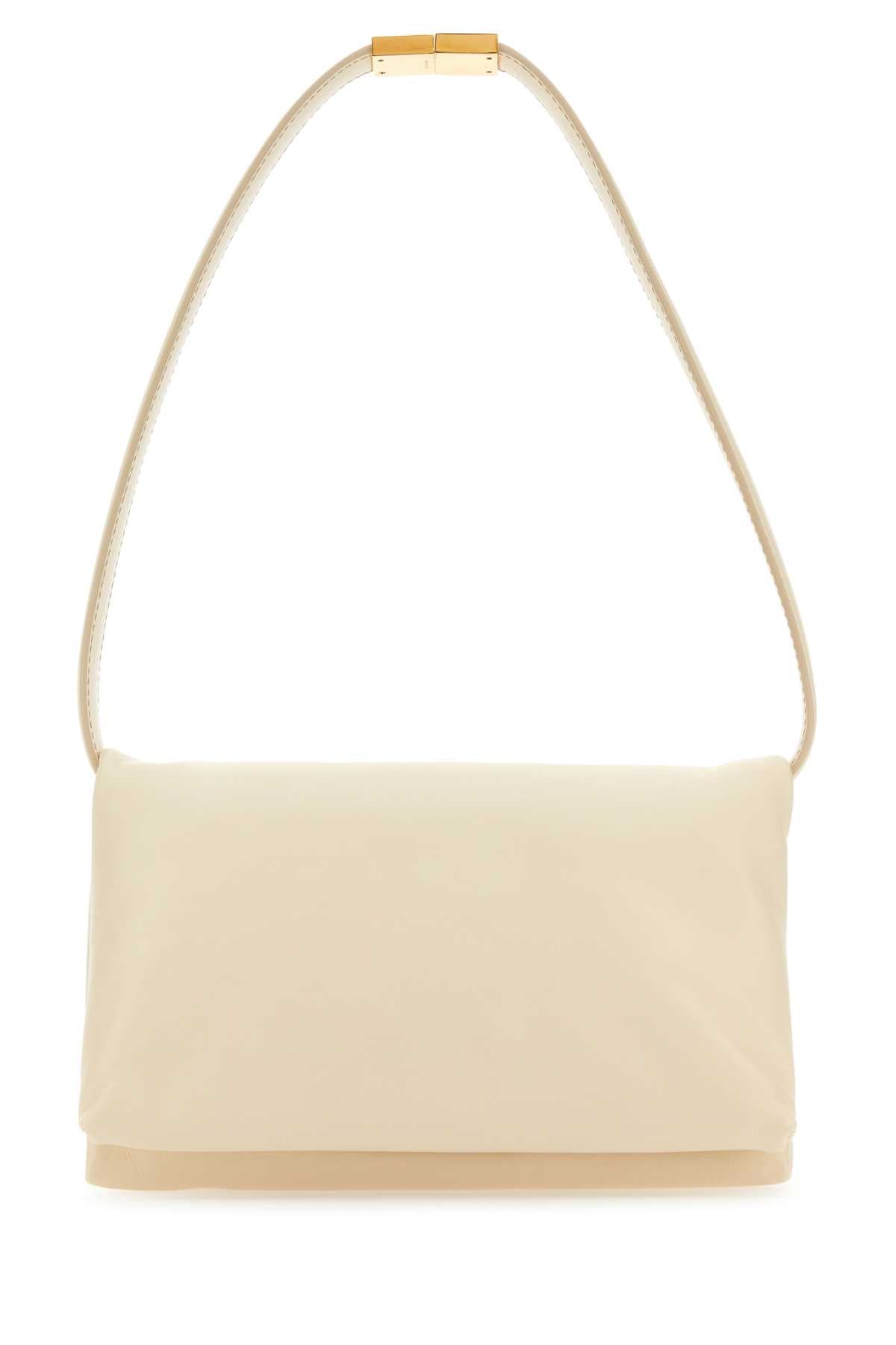 Marni Women Ivory Leather Prisma Shoulder Bag