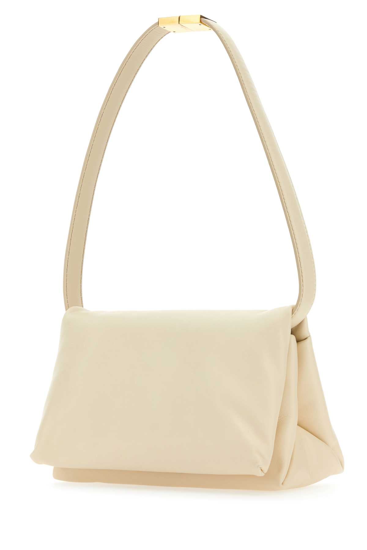 Marni Women Ivory Leather Prisma Shoulder Bag