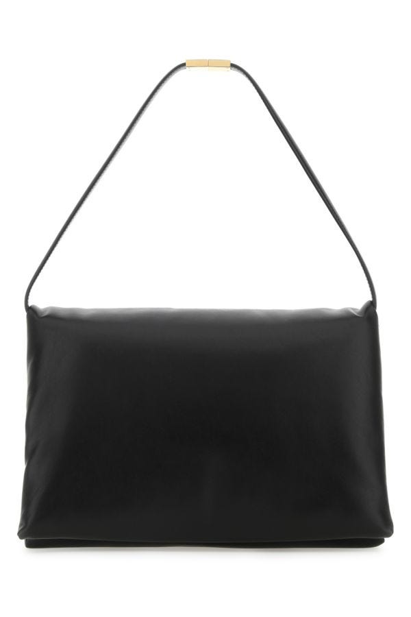 Marni Woman Black Leather Shoulder Bag