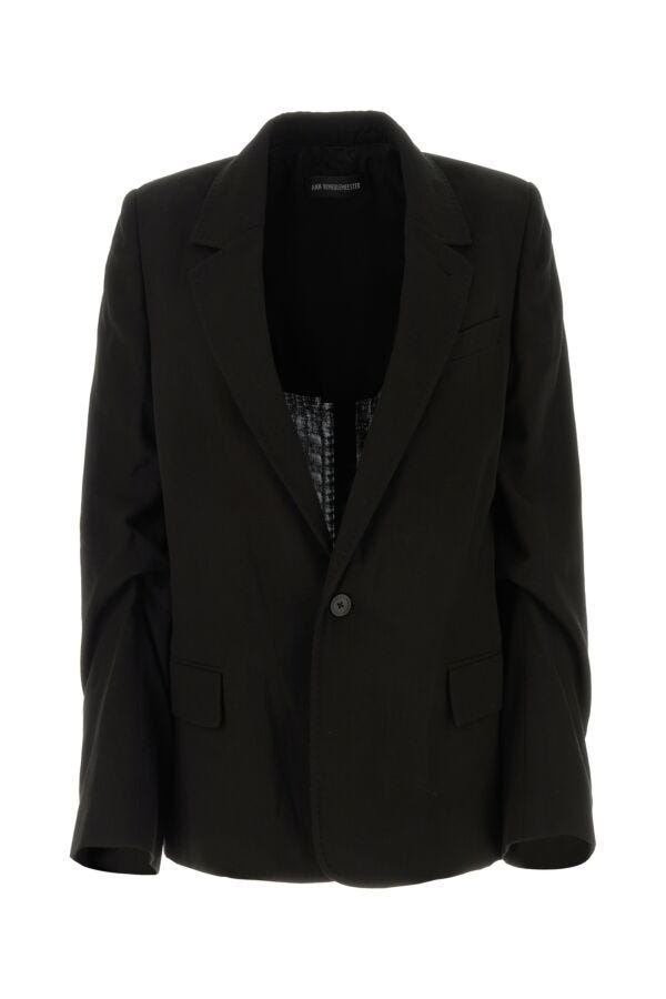 Ann Demeulemeester Women Black Cotton Renske Blazer