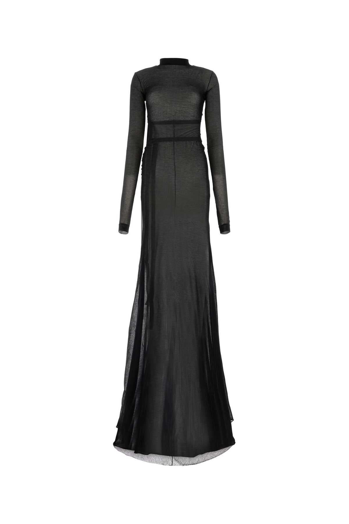 Ann Demeulemeester Women Black Cotton Blend Long Dress