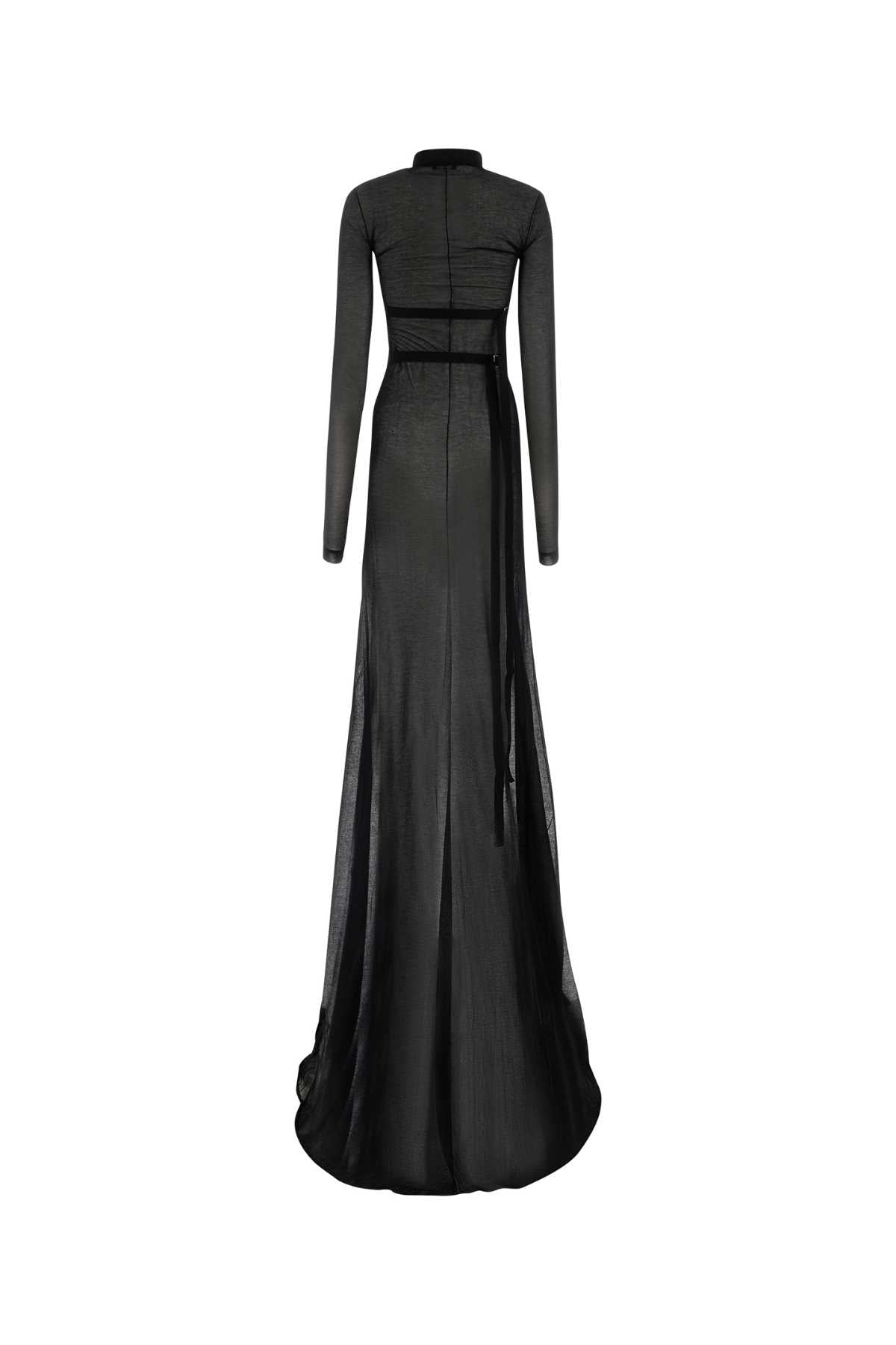 Ann Demeulemeester Women Black Cotton Blend Long Dress