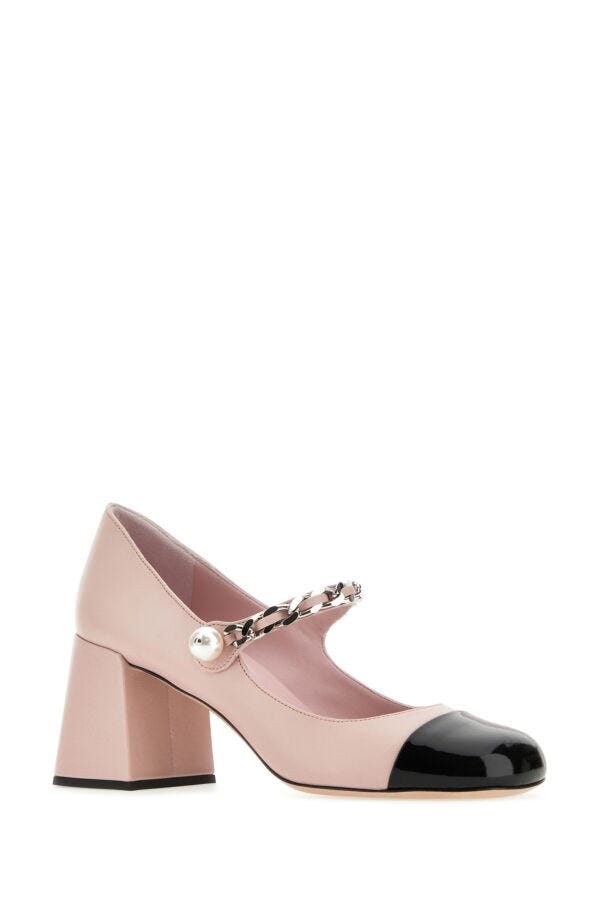 Miu Miu Women Pink Leather Pumps