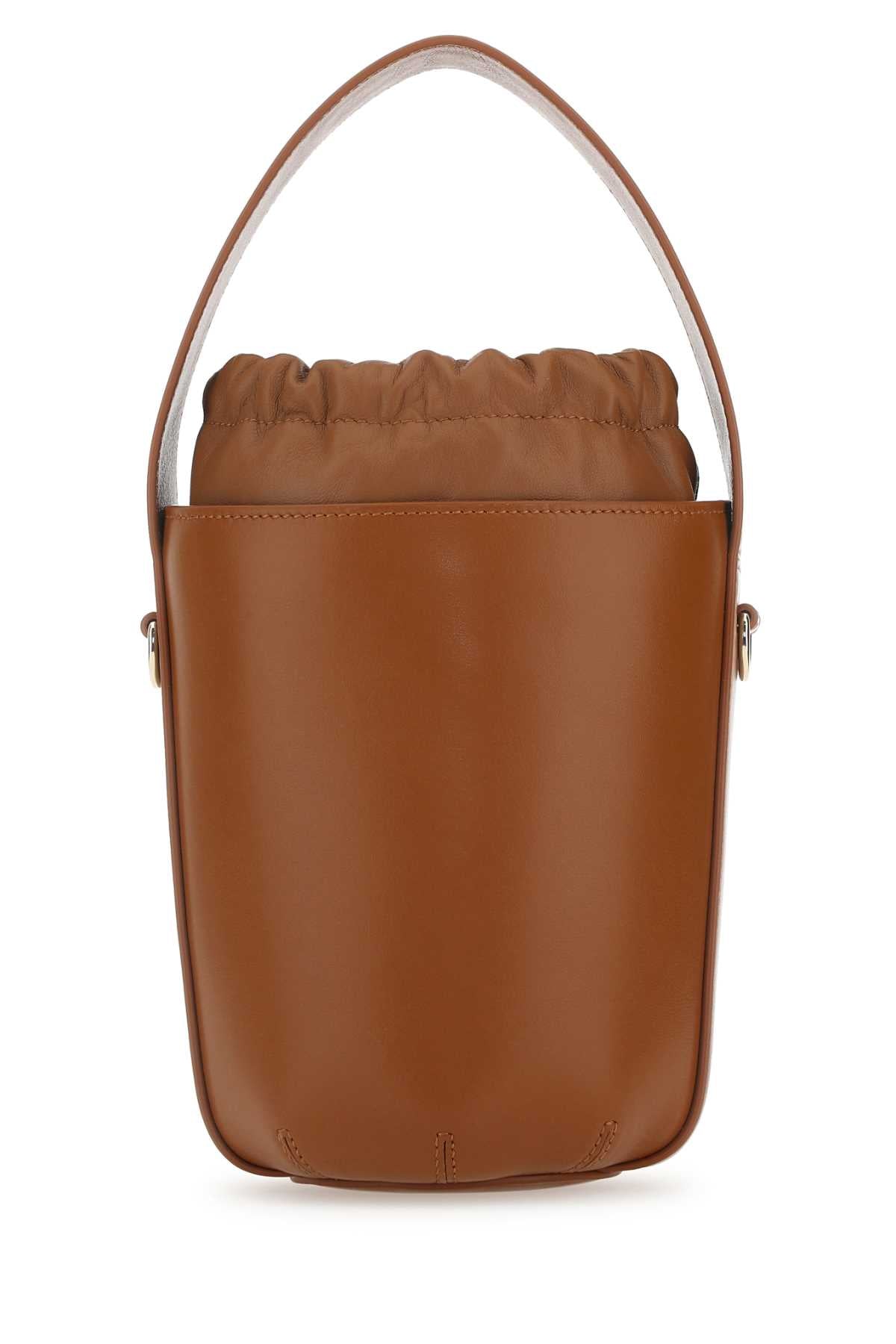 Chloe Women Caramel Leather Bucket Bag